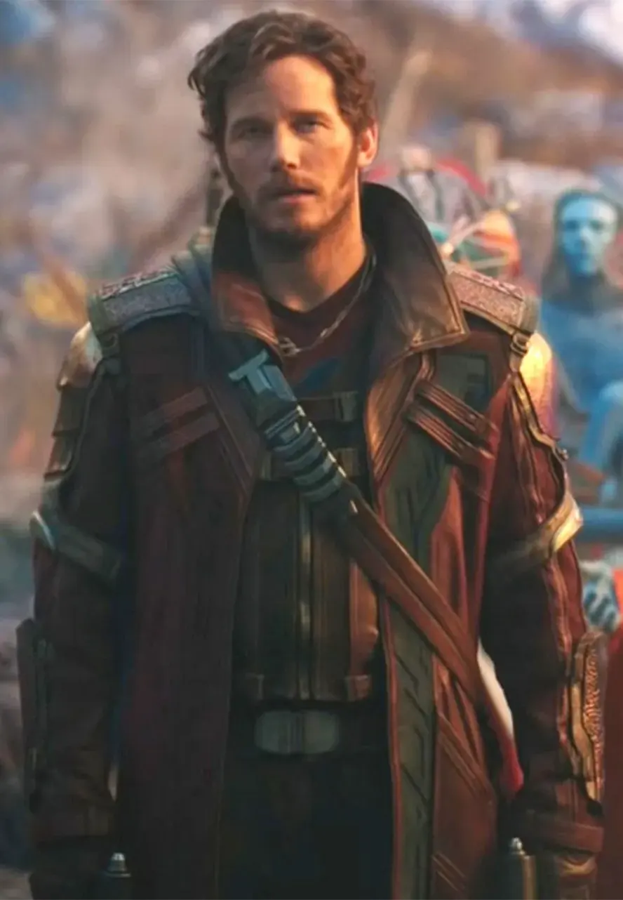 Star Lord Thor Love and Thunder Trench Leather Coat Star Lord Thor Love and Thunder Trench Leather Coat - Image 4
