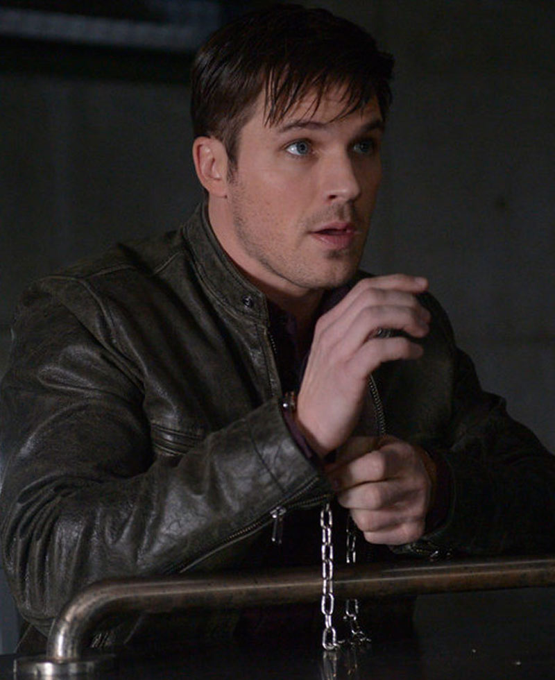 Timeless Matt Lanter Brown Leather Jacket Timeless Matt Lanter Brown Leather Jacket - Image 4