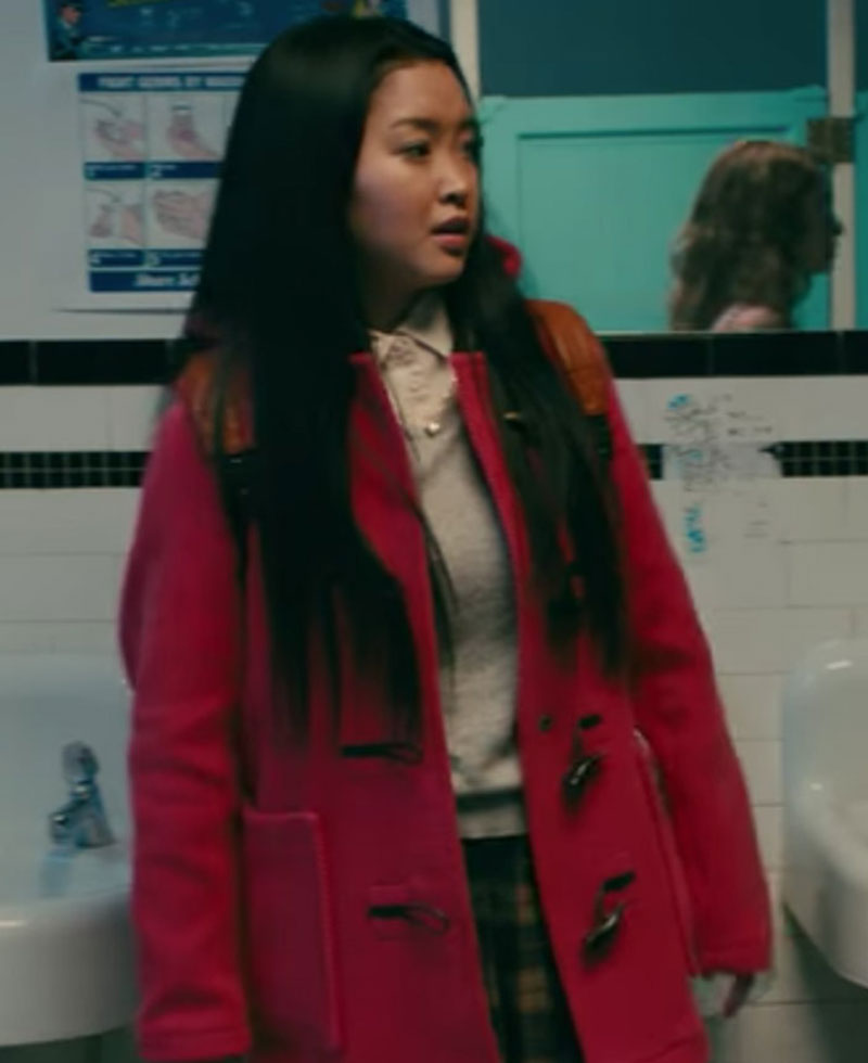 To All The Boys Lana Condor Red Duffle Coat To All The Boys Lana Condor Red Duffle Coat - Image 4