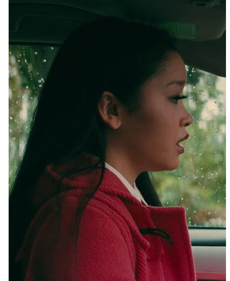 To All The Boys Lana Condor Red Duffle Coat To All The Boys Lana Condor Red Duffle Coat - Image 6