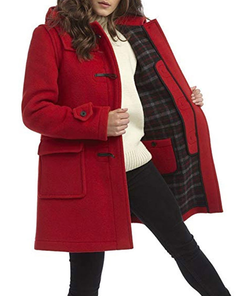 To All The Boys Lana Condor Red Duffle Coat To All The Boys Lana Condor Red Duffle Coat - Image 3