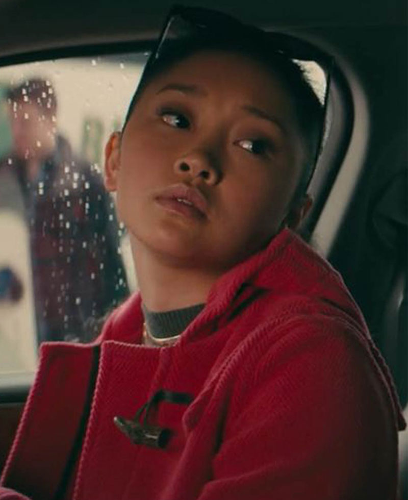 To All The Boys Lana Condor Red Duffle Coat To All The Boys Lana Condor Red Duffle Coat - Image 5