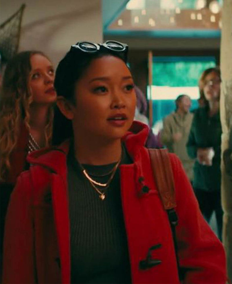 To All The Boys Lana Condor Red Duffle Coat To All The Boys Lana Condor Red Duffle Coat - Image 7
