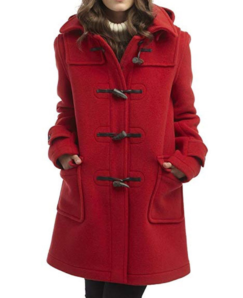 To All The Boys Lana Condor Red Duffle Coat To All The Boys Lana Condor Red Duffle Coat