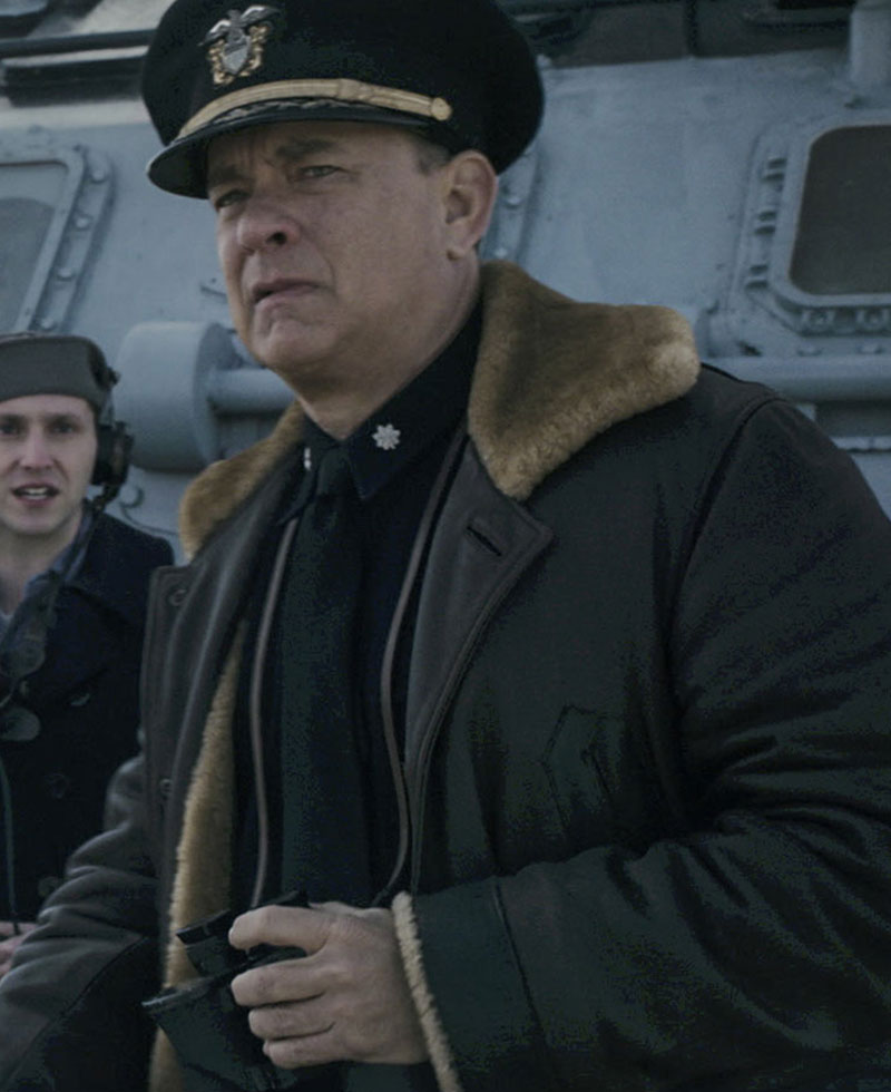 Greyhound Tom Hanks Shearling Leather Jacket Greyhound Tom Hanks Shearling Leather Jacket