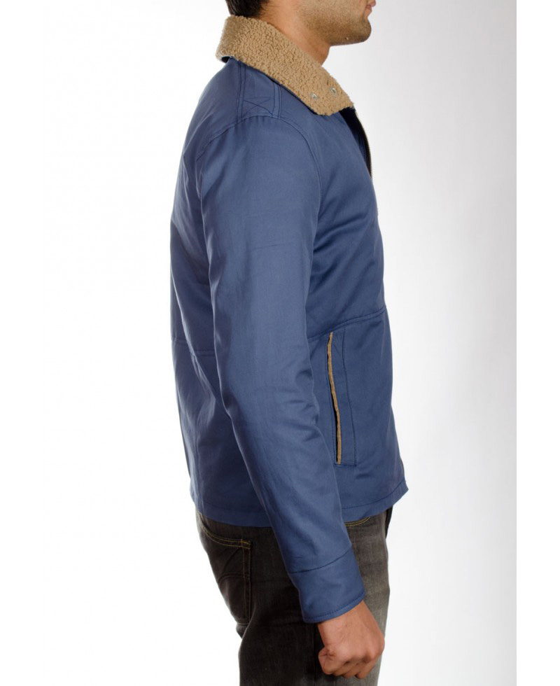 The Drop Bob Saginowski Jacket with Fur Collar The Drop Bob Saginowski Jacket with Fur Collar - Image 3