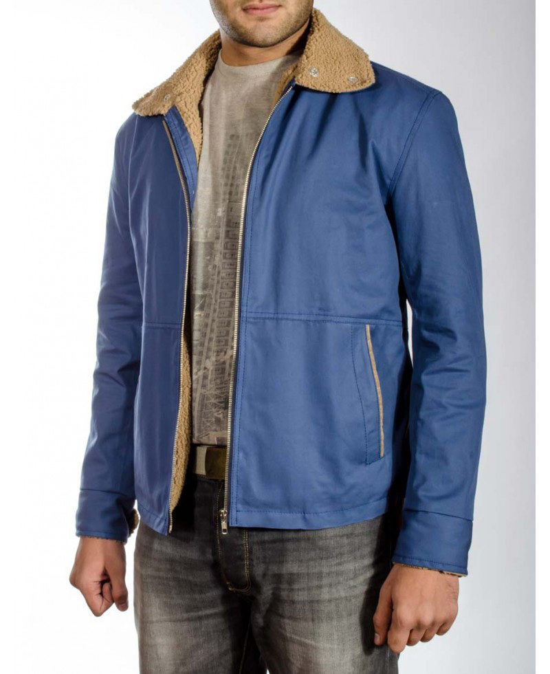 The Drop Bob Saginowski Jacket with Fur Collar The Drop Bob Saginowski Jacket with Fur Collar - Image 4