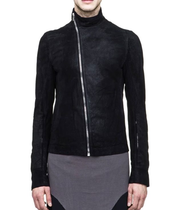 Tommy Egan Power Asymmetrical Black Suede Jacket