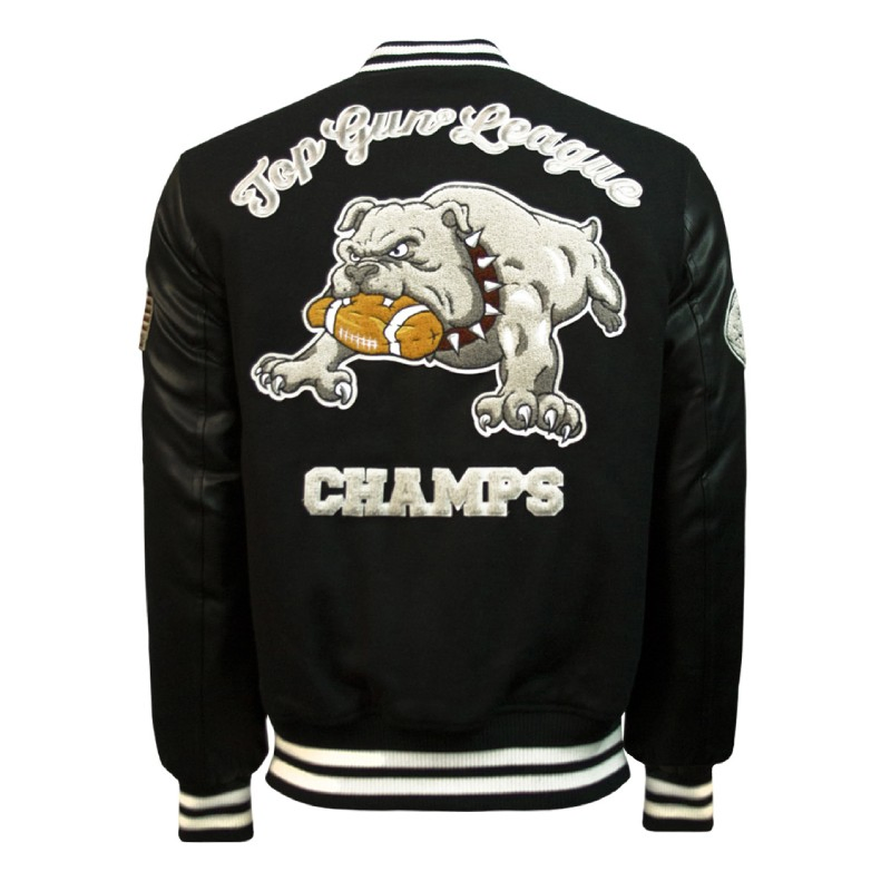 Top Gun Bulldog Varsity Jacket top gun bulldog varsity jacket