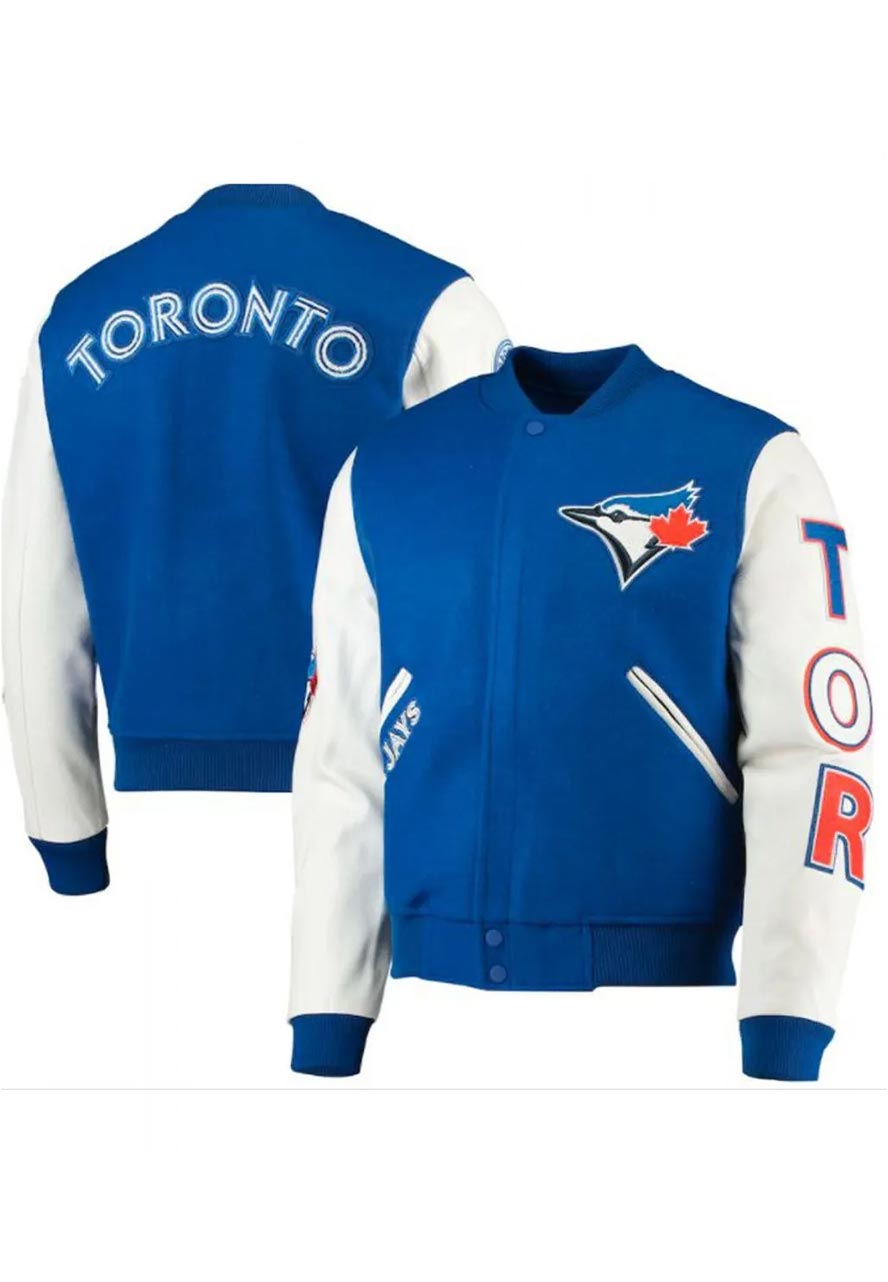 Toronto Blue Jays Letterman Jacket Toronto Blue Jays Letterman Jacket - Image 3