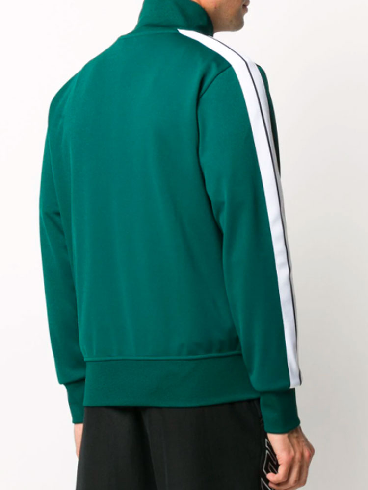 Palm Angels Polyester Striped Track Green Jacket Palm Angels Polyester Striped Track Green Jacket - Image 3