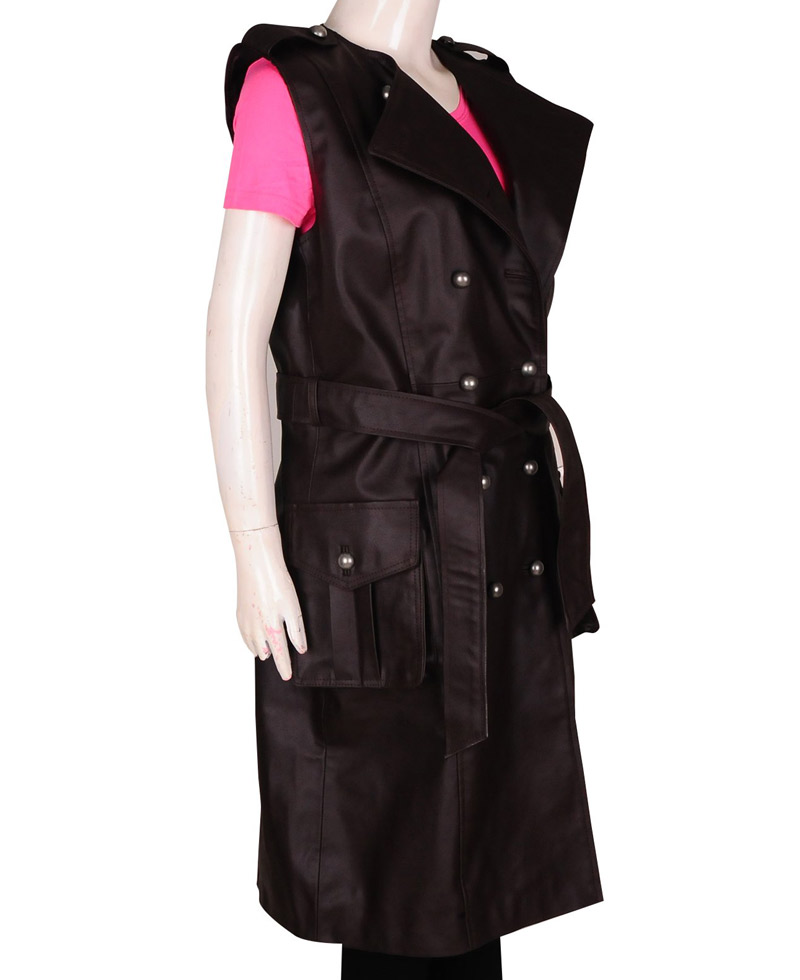 Troian Bellisario Pretty Little Liars Black Leather Vest Coat Troian Bellisario Pretty Little Liars Black Leather Vest Coat - Image 7