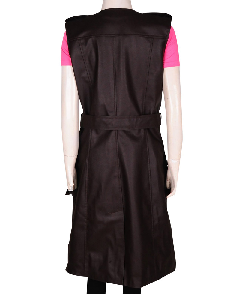 Troian Bellisario Pretty Little Liars Black Leather Vest Coat Troian Bellisario Pretty Little Liars Black Leather Vest Coat - Image 4