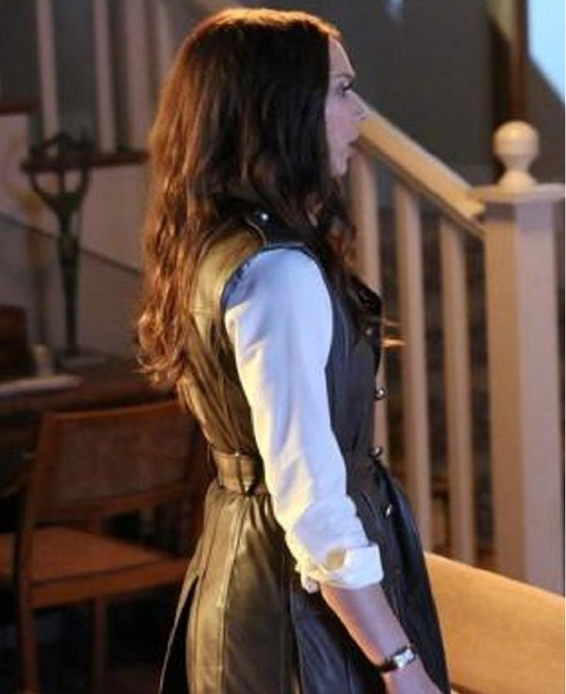 Troian Bellisario Pretty Little Liars Black Leather Vest Coat Troian Bellisario Pretty Little Liars Black Leather Vest Coat - Image 6