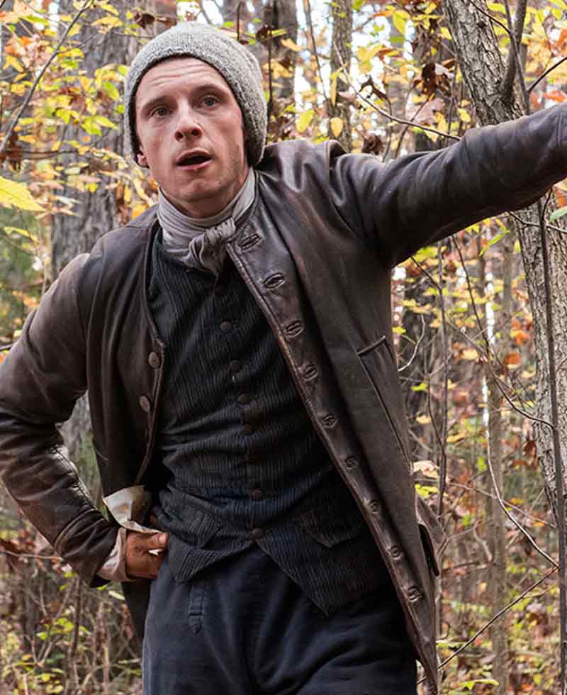 Turn Washington's Spies Jamie Bell Brown Leather Jacket Turn Washington's Spies Jamie Bell Brown Leather Jacket