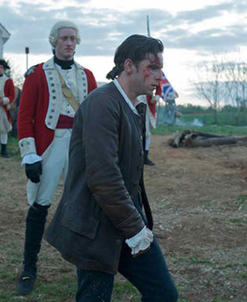 Turn Washington's Spies Jamie Bell Brown Leather Jacket Turn Washington's Spies Jamie Bell Brown Leather Jacket - Image 4