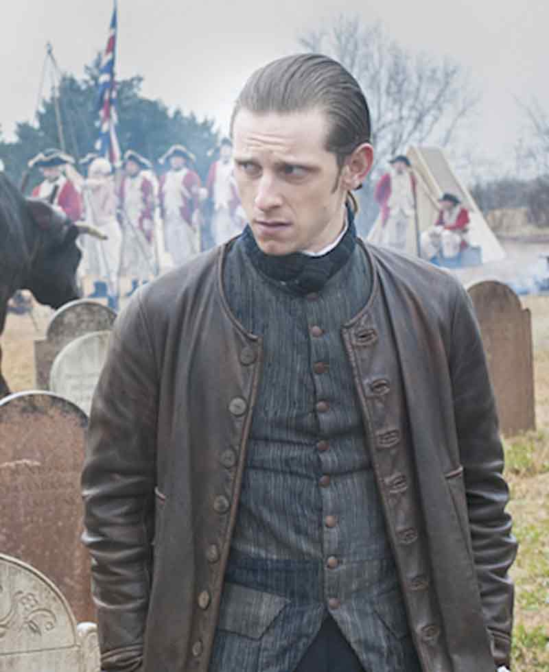 Turn Washington's Spies Jamie Bell Brown Leather Jacket Turn Washington's Spies Jamie Bell Brown Leather Jacket - Image 3