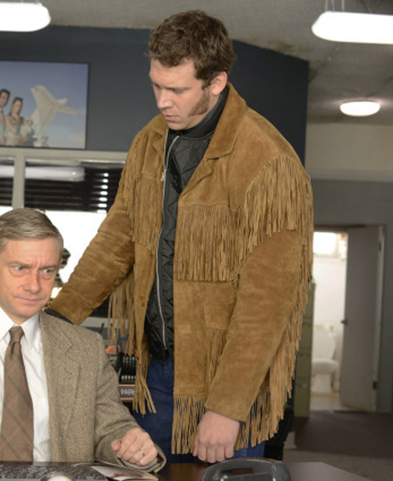 Fargo Russell Harvard Brown Fringe Jacket Fargo Russell Harvard Brown Fringe Jacket - Image 4