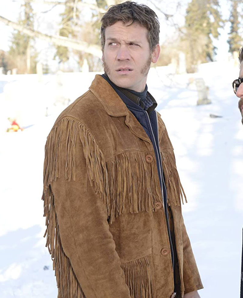 Fargo Russell Harvard Brown Fringe Jacket Fargo Russell Harvard Brown Fringe Jacket - Image 2