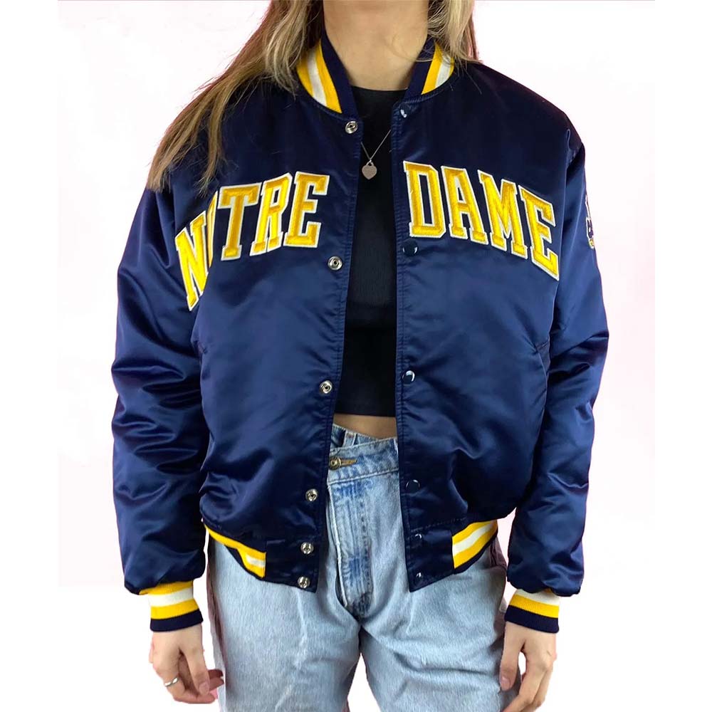 University of Notre Dame 90s Varsity Jacket University of Notre Dame 90s Varsity Jacket - Image 4