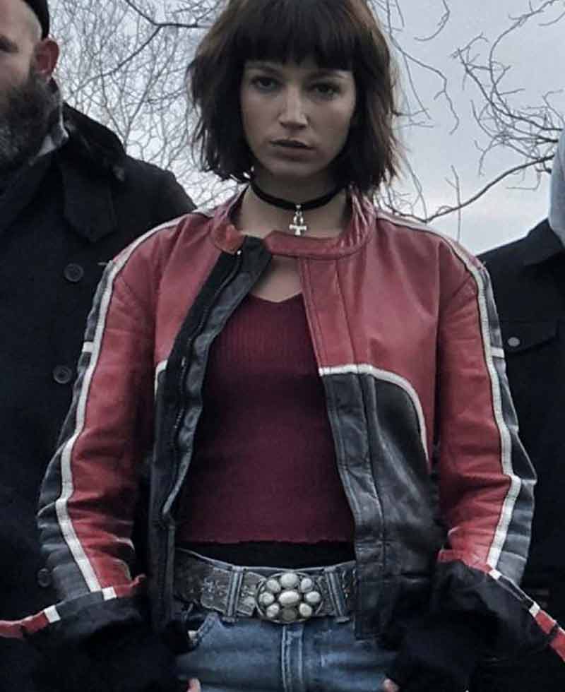 Ursula Corbero Money Heist Cafe Racer Leather Jacket Ursula Corbero Money Heist Cafe Racer Leather Jacket - Image 2