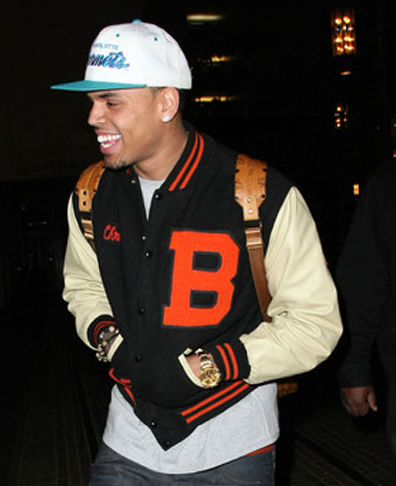Chris Brown Letterman M Jacket Chris Brown Letterman M Jacket - Image 4