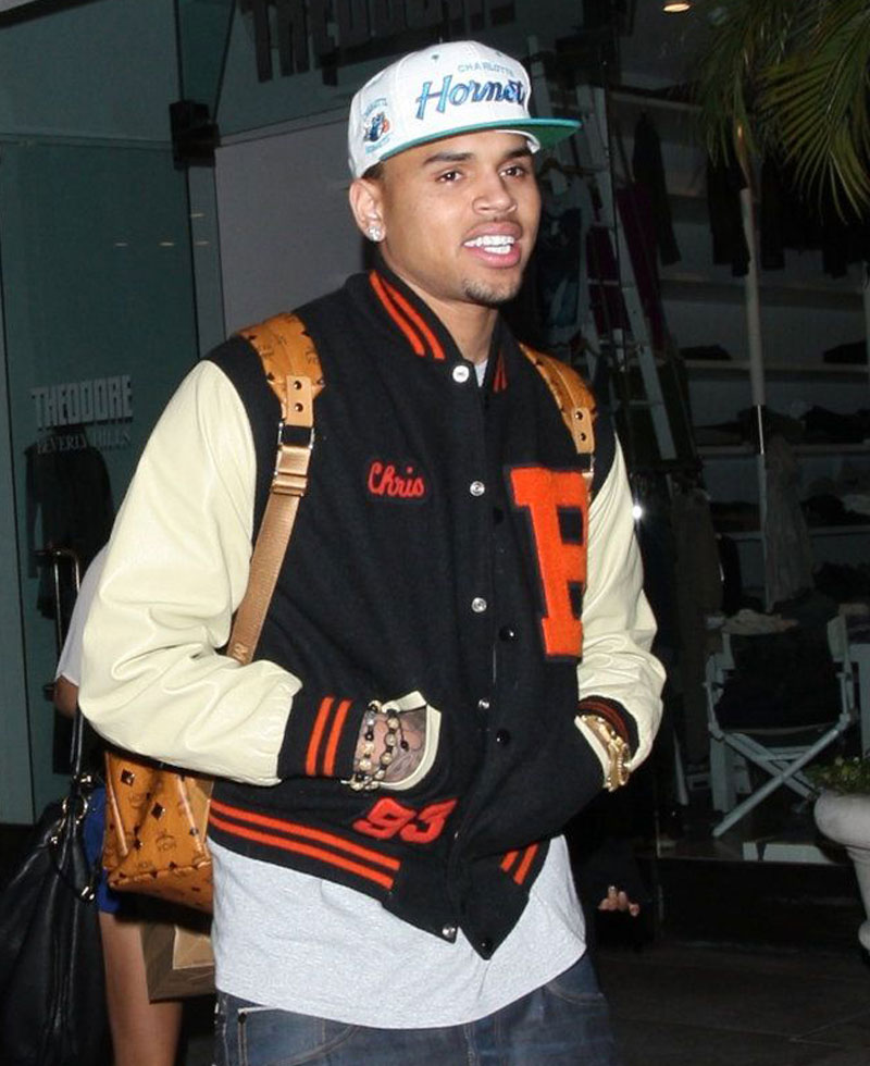 Chris Brown Letterman M Jacket Chris Brown Letterman M Jacket - Image 3