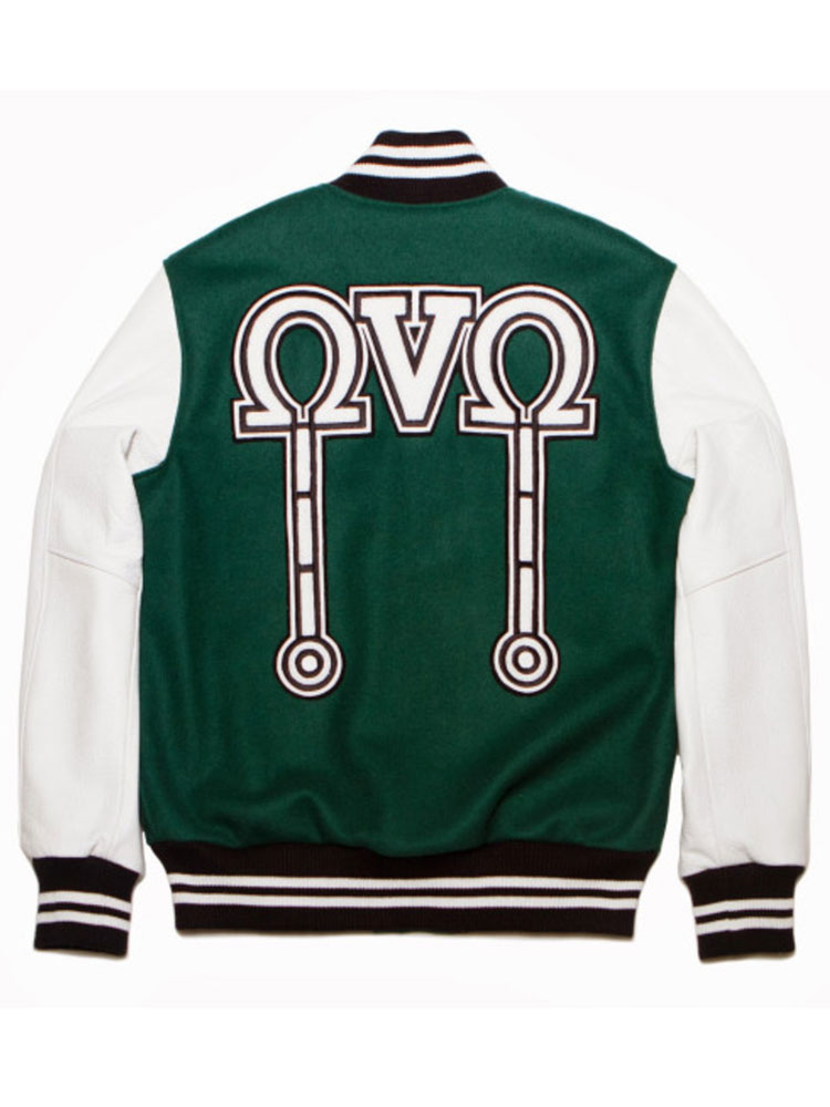 White and Green Varsity Jacket White and Green Varsity Jacket
