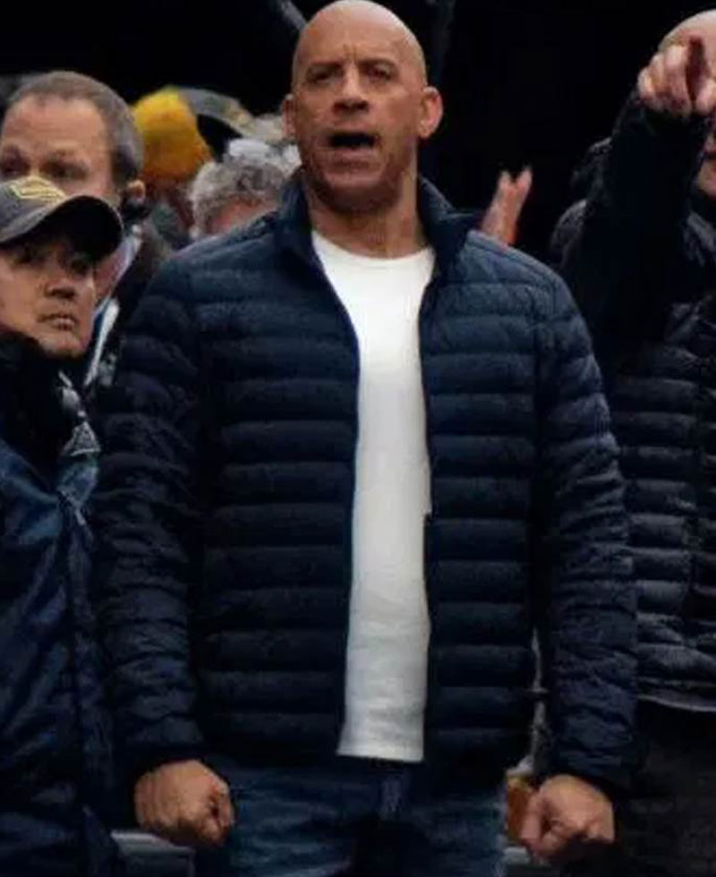 F9 Vin Diesel Black Puffer Jacket F9 Vin Diesel Black Puffer Jacket - Image 2