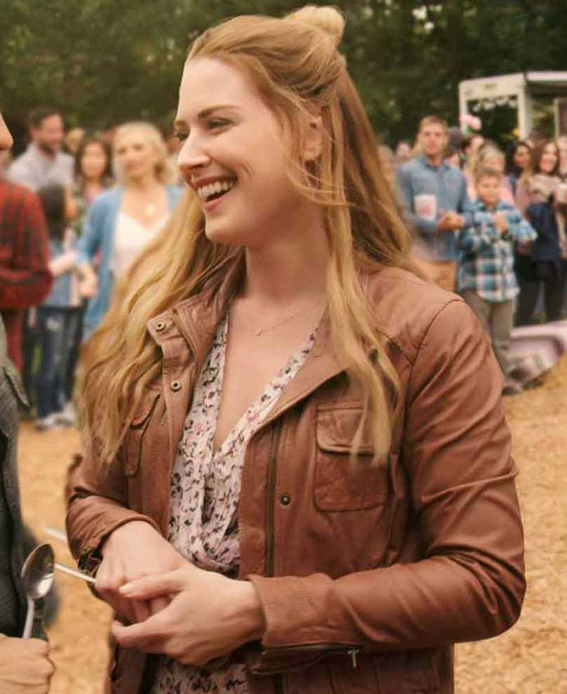 Virgin River S02 Alexandra Breckenridge Brown Leather Jacket