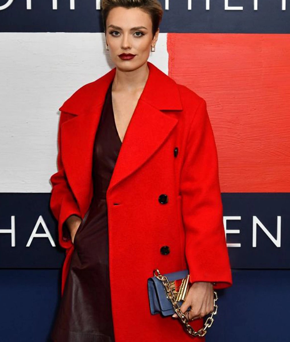 Wallis Day Red Long Coat Wallis Day Red Long Coat - Image 2