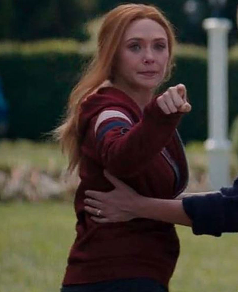 Elizabeth Olsen WandaVision Zip Up Hoodie Elizabeth Olsen WandaVision Zip Up Hoodie - Image 5