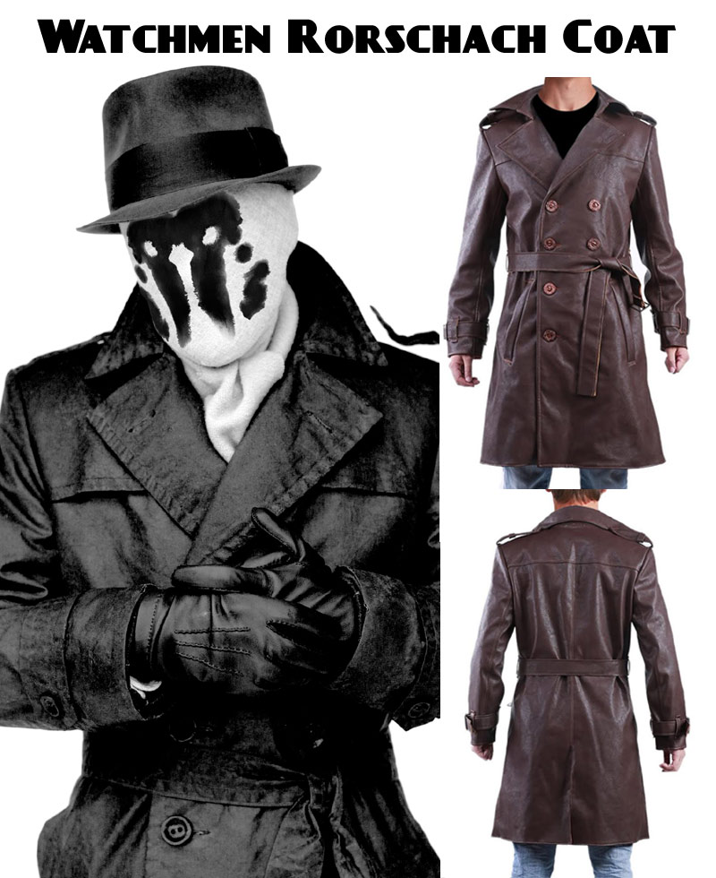 Watchmen Rorschach Trench Coat Watchmen Rorschach Trench Coat - Image 3