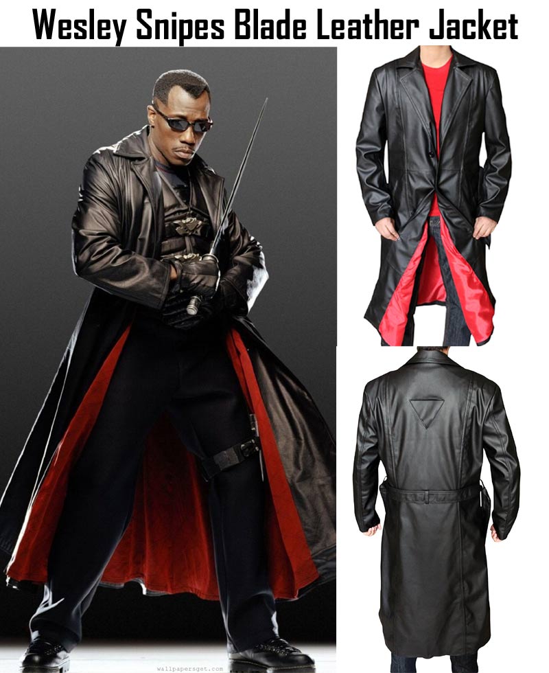 Wesley Snipes Blade Leather Jacket blade coat