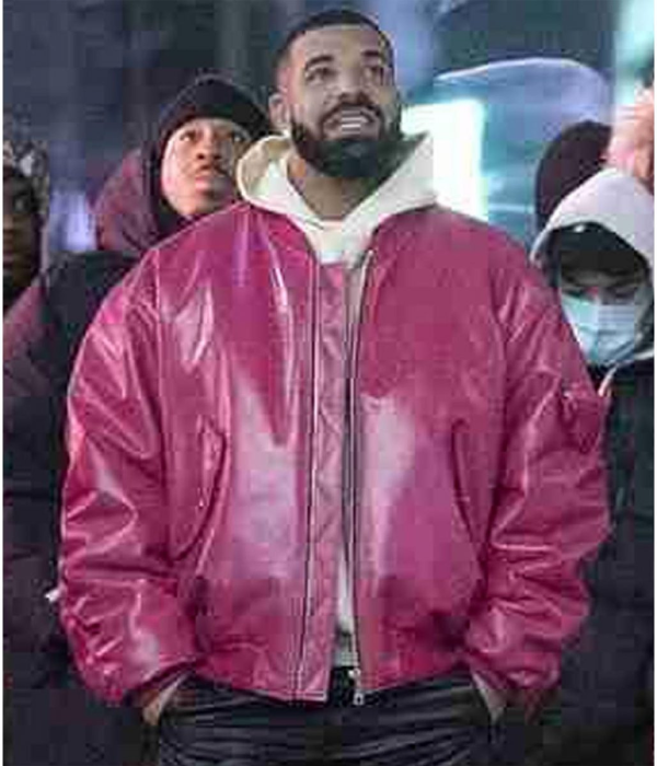 Whats Next Drake Hot Pink Leather Jacket