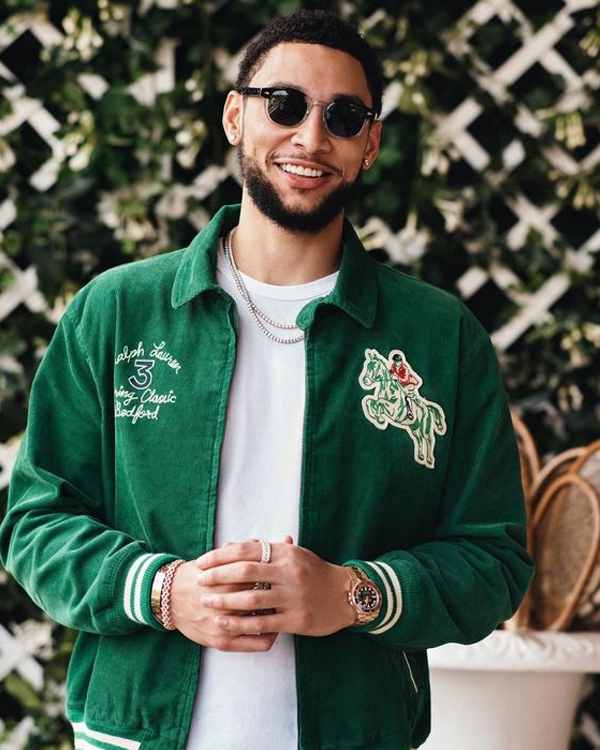 Wimbledon Ben Simmons Green Bomber Jacket Wimbledon Ben Simmons Green Bomber Jacket - Image 4