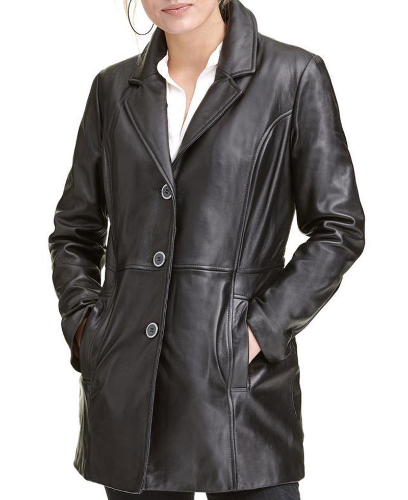 womens-3-button-car-black-leather-coat