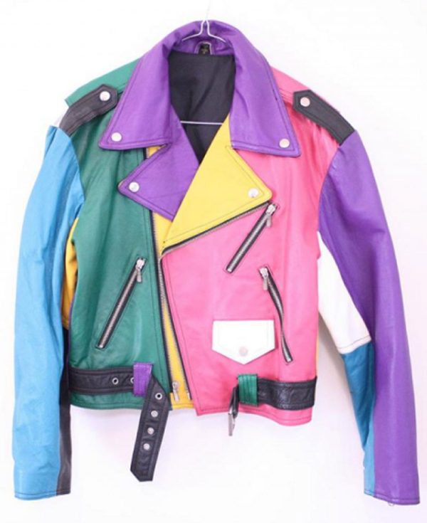 rainbow leather jacket