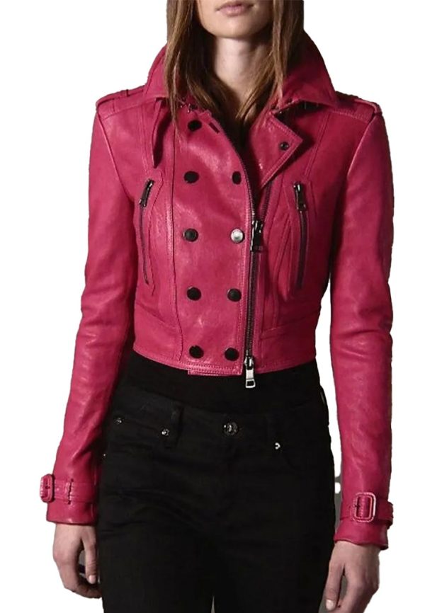 fuchsia cropped jacket