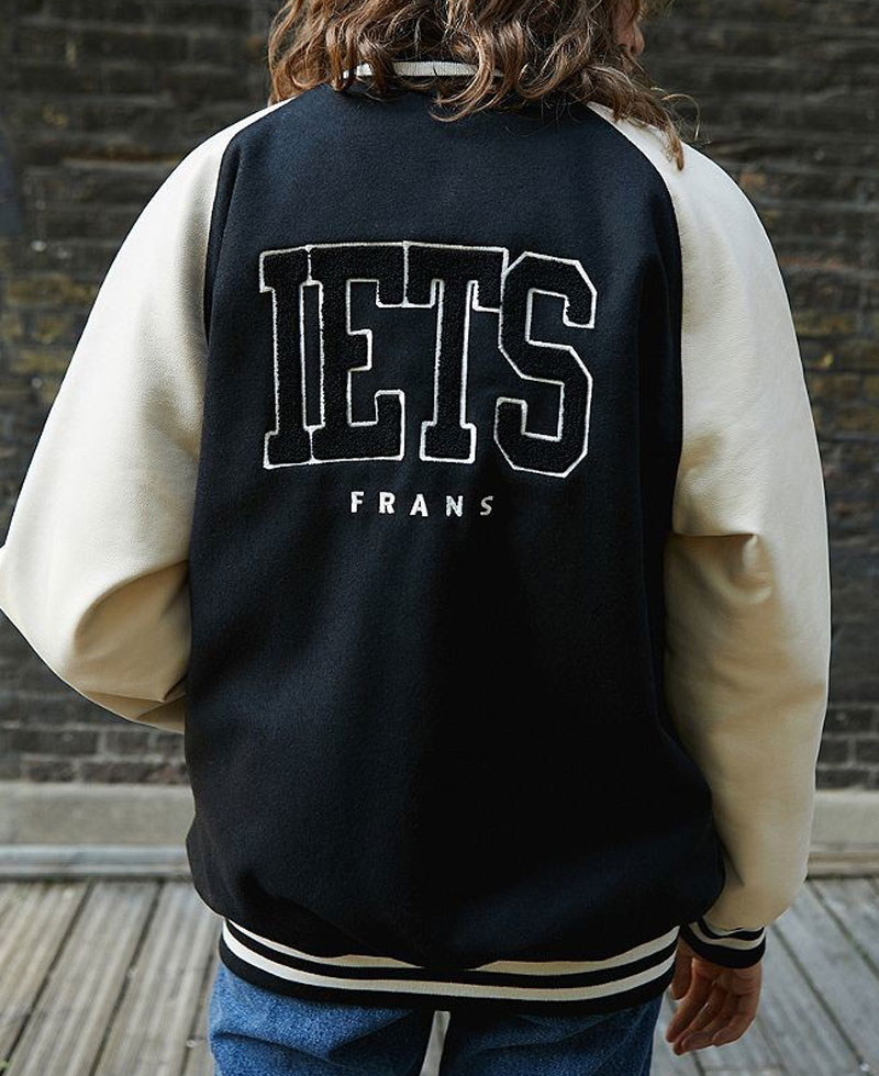 Women's Iets Frans Varsity Black and White Jacket Women's Iets Frans Varsity Black and White Jacket - Image 2