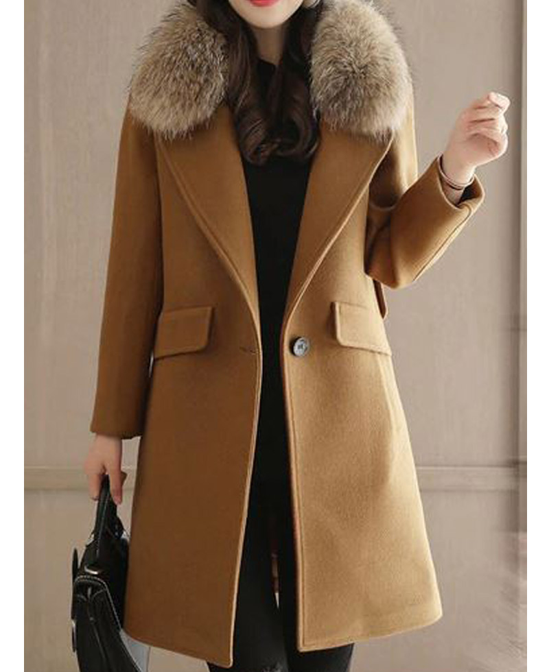 Women's Winter Single Button Wool Coat Women's Winter Single Button Wool Coat