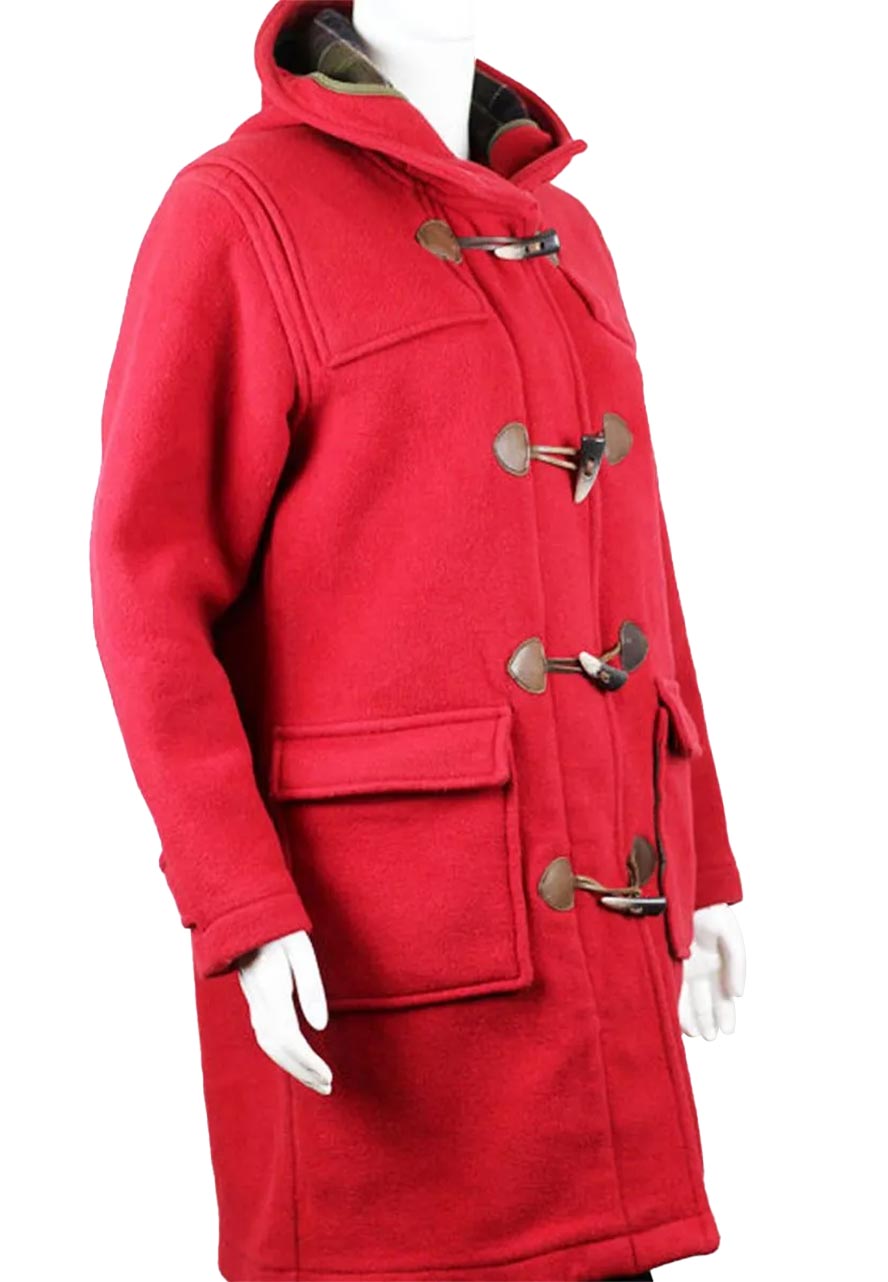 Women’s Red Duffle Coat Women’s Red Duffle Coat - Image 3