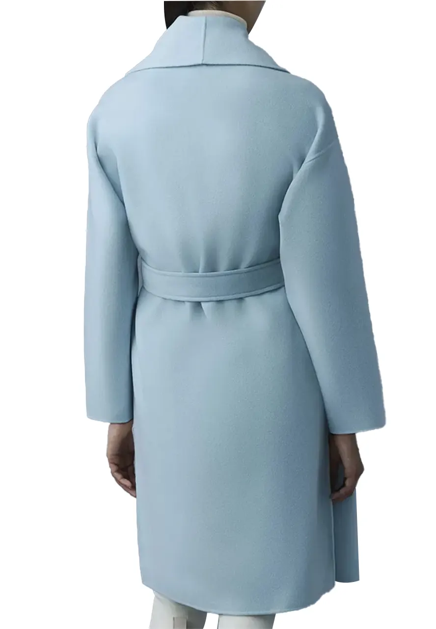 Women’s Thalia Light Blue Wool Coat Women’s Thalia Light Blue Wool Coat - Image 2