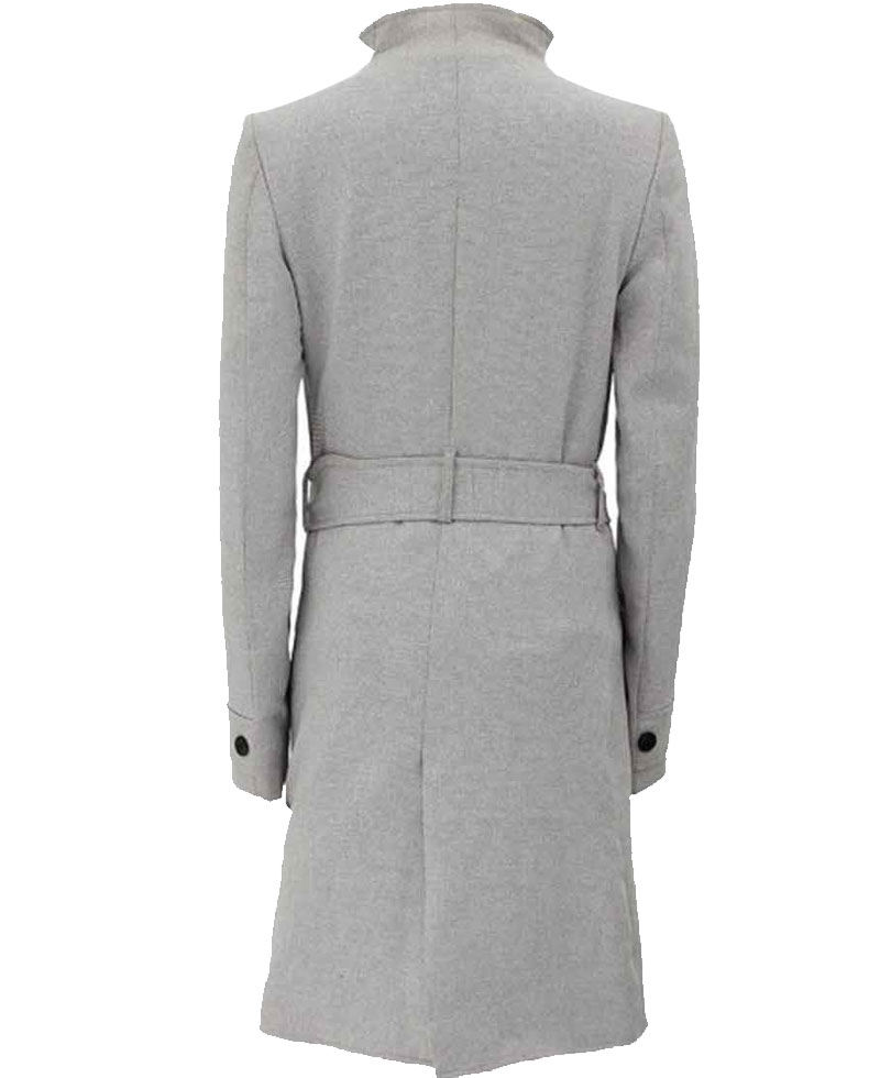 Women's Designer Grey Belted Coat Women's Designer Grey Belted Coat - Image 2