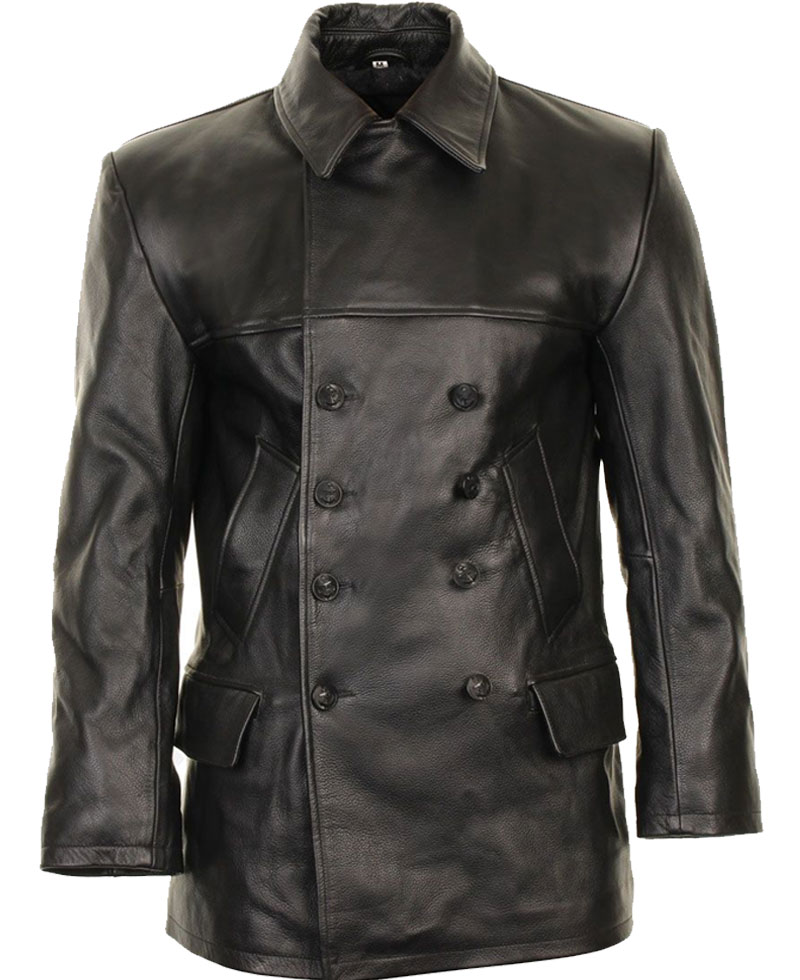 World War 2 German Leather Peacoat World War 2 German Leather Peacoat