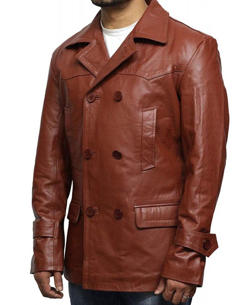 World War 2 German Leather Peacoat World War 2 German Leather Peacoat - Image 3