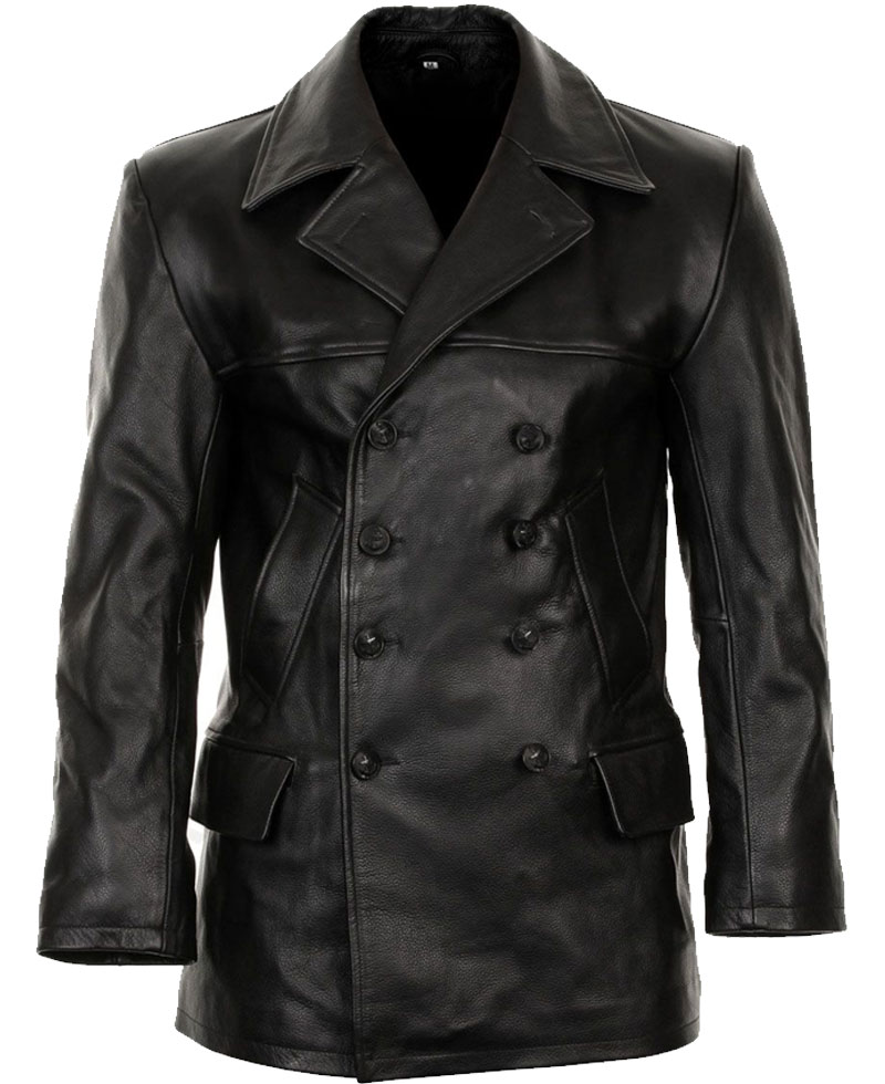 World War 2 German Leather Peacoat World War 2 German Leather Peacoat - Image 5