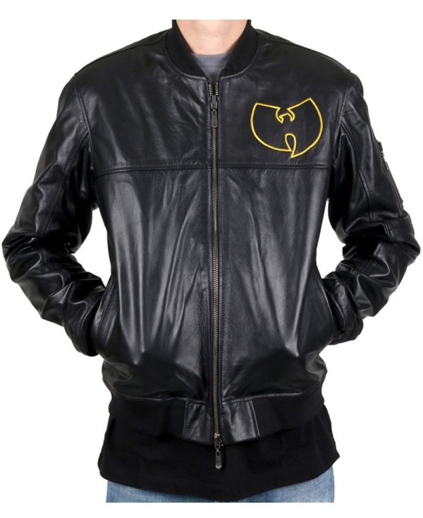Wu Tang Embroidery Leather Jacket