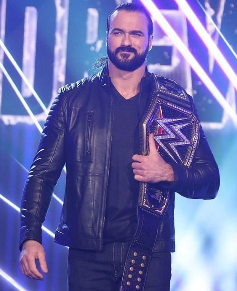 WWE Drew Mcintyre Padded Leather Jacket WWE Drew Mcintyre Padded Leather Jacket