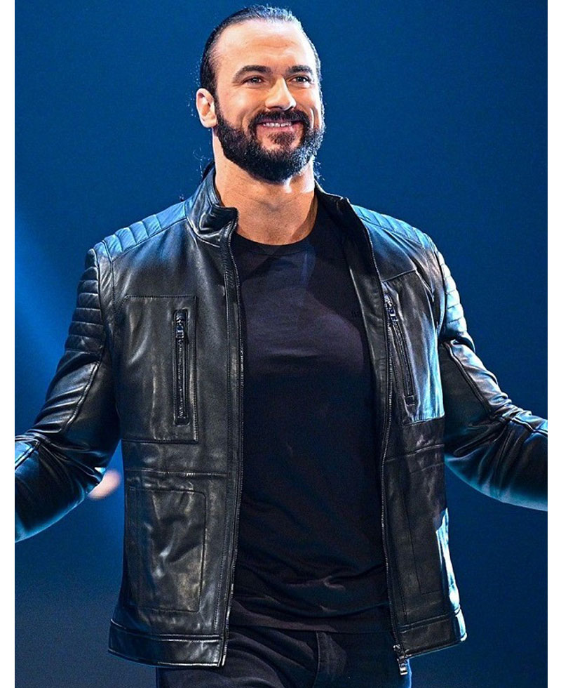 WWE Drew Mcintyre Padded Leather Jacket WWE Drew Mcintyre Padded Leather Jacket - Image 2